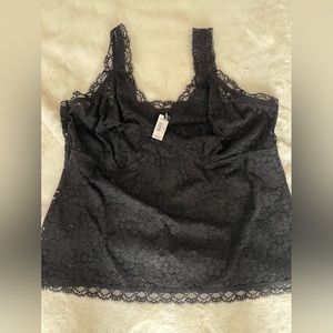 Shear lace black tank top never worn